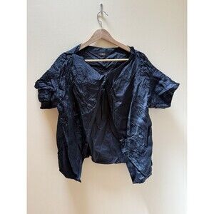 Vera Wang Bolero Cropped Jacket Silk Cotton Blend Vintage Black